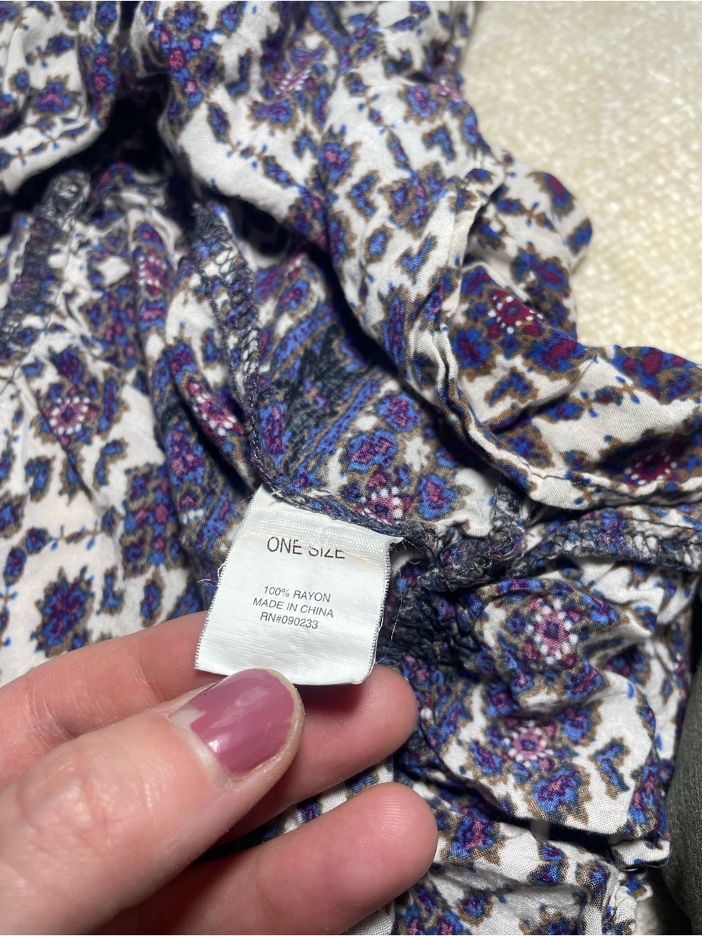 Brandy Melville Purple and White Floral Mini Dress one size - Picture 10 of 10